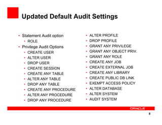 Presentation database security enhancements with oracle | PDF