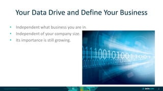 Copyright © 2018 DataCore Software Corp. – All Rights Reserved.
• Independent what business you are in.
• Independent of your company size.
• Its importance is still growing.
2
Your Data Drive and Define Your Business
 