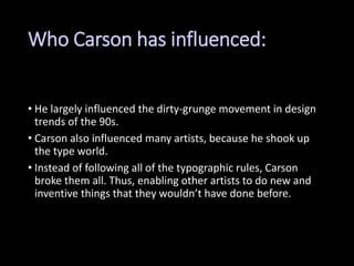 Presentation david carson | PPTX