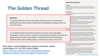 Decoding data standardisation and the golden thread | PPTX