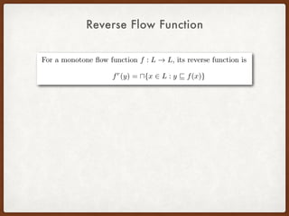 Reverse Flow Function
 