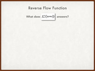 Reverse Flow Function
What does answers?
 