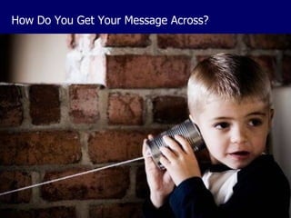 How Do You Get Your Message Across? 