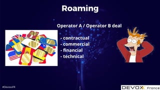 #DevoxxFR
Roaming
2
7
Operator A / Operator B deal
- contractual
- commercial
- financial
- technical
 