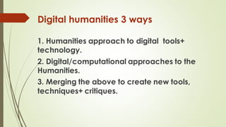 Presentation digital humanities | PPT