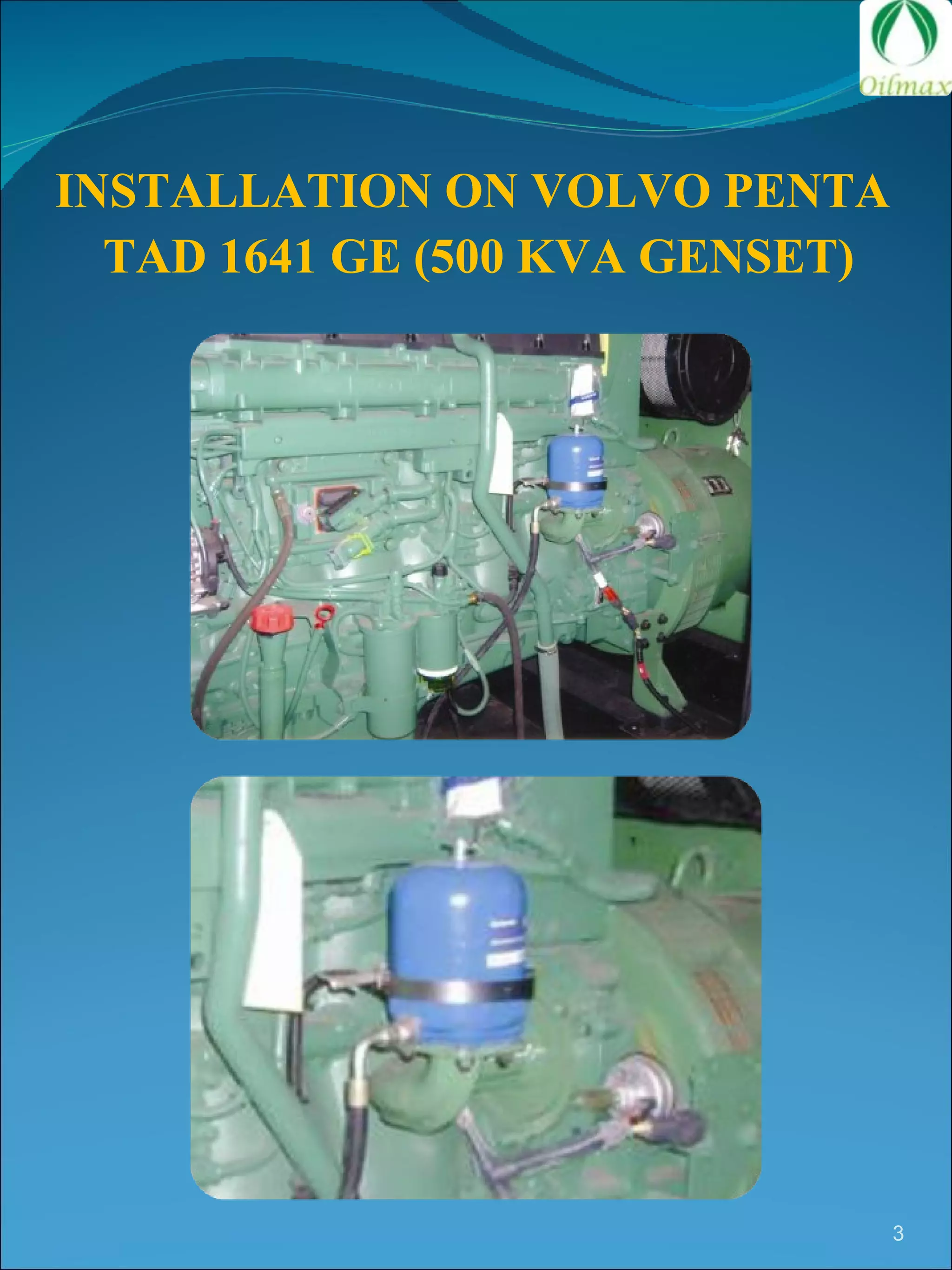 INSTALLATION ON VOLVO PENTA  TAD 1641 GE (500 KVA GENSET) 