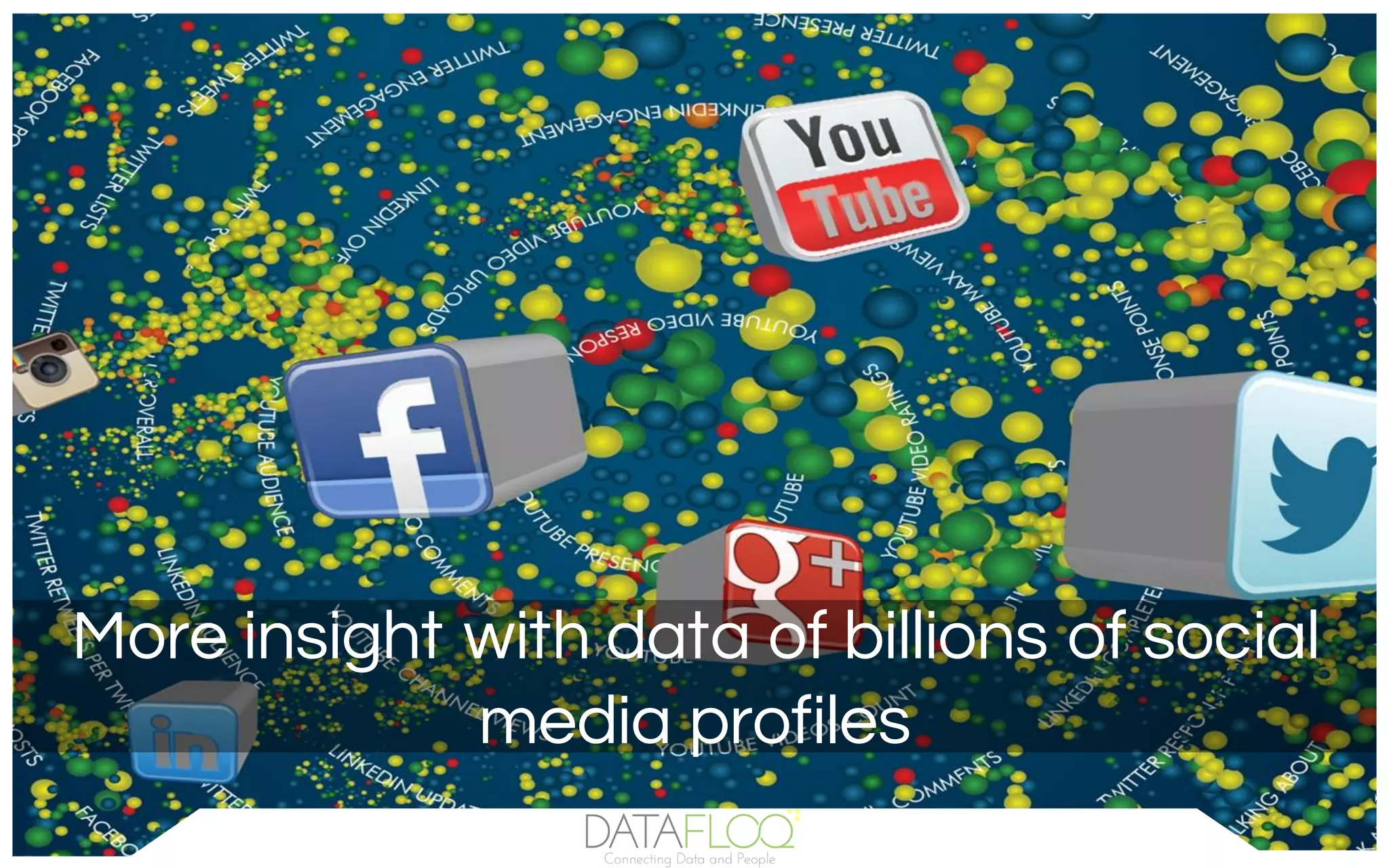 More insight with data of billions of social
media profiles
 