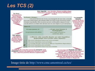 Les TCS (2)




 Image tirée de http://www.cme.umontreal.ca/tcs/
 