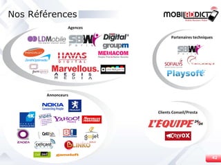 Nos Références Agences Annonceurs Partenaires techniques Clients Conseil/Presta 
