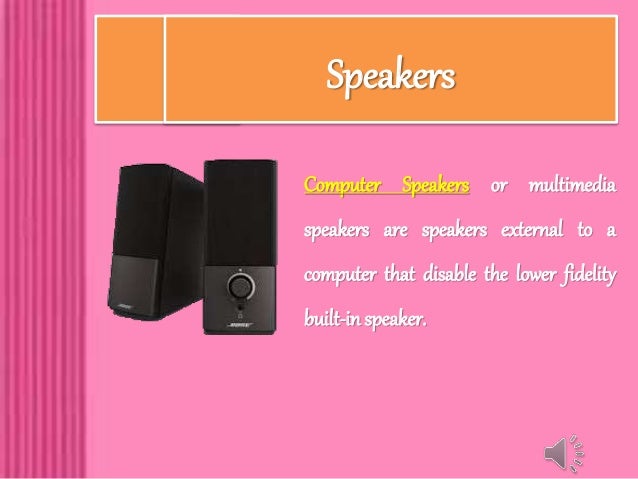 parts of computer speaker