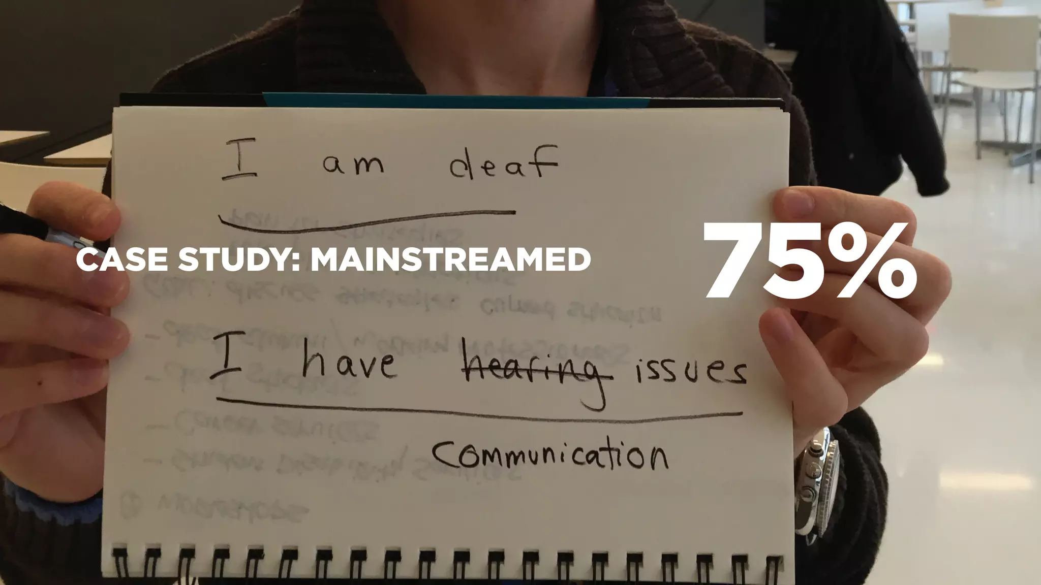 75%CASE STUDY: MAINSTREAMED
 
