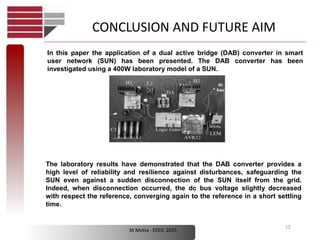 A laboratory model of a dual active bridge dc-dc converter for a smart ...