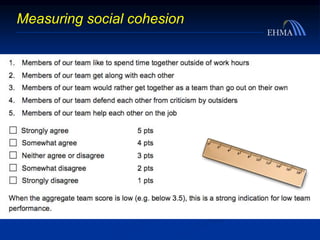 Measuring social cohesion
 