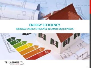ENERGY EFFICIENCY
INCREASE ENERGY EFFICIENCY IN SMART METER PILOTS




                                                   1
 