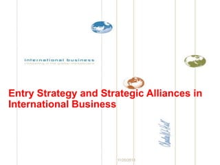 Entry Strategy and Strategic Alliances in
International Business

11/20/2013

 