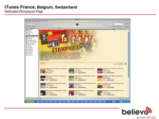  iTunes France,   Belgium, Switzerland Dedicated Ethiopiques Page 