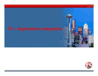 33




F5 – Applications Integration
 