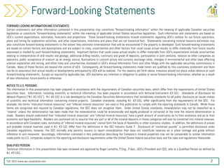 Forward Looking Information Examples Presentation feb-14-2017 | PDF