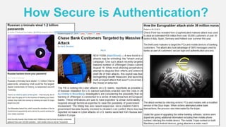 How Secure is Authentication?
 