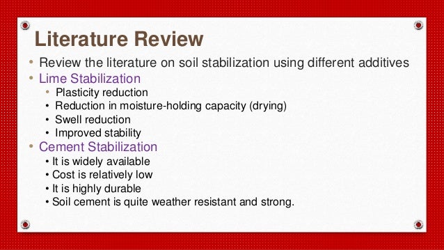 Literature review on soil stabilization using cement picture