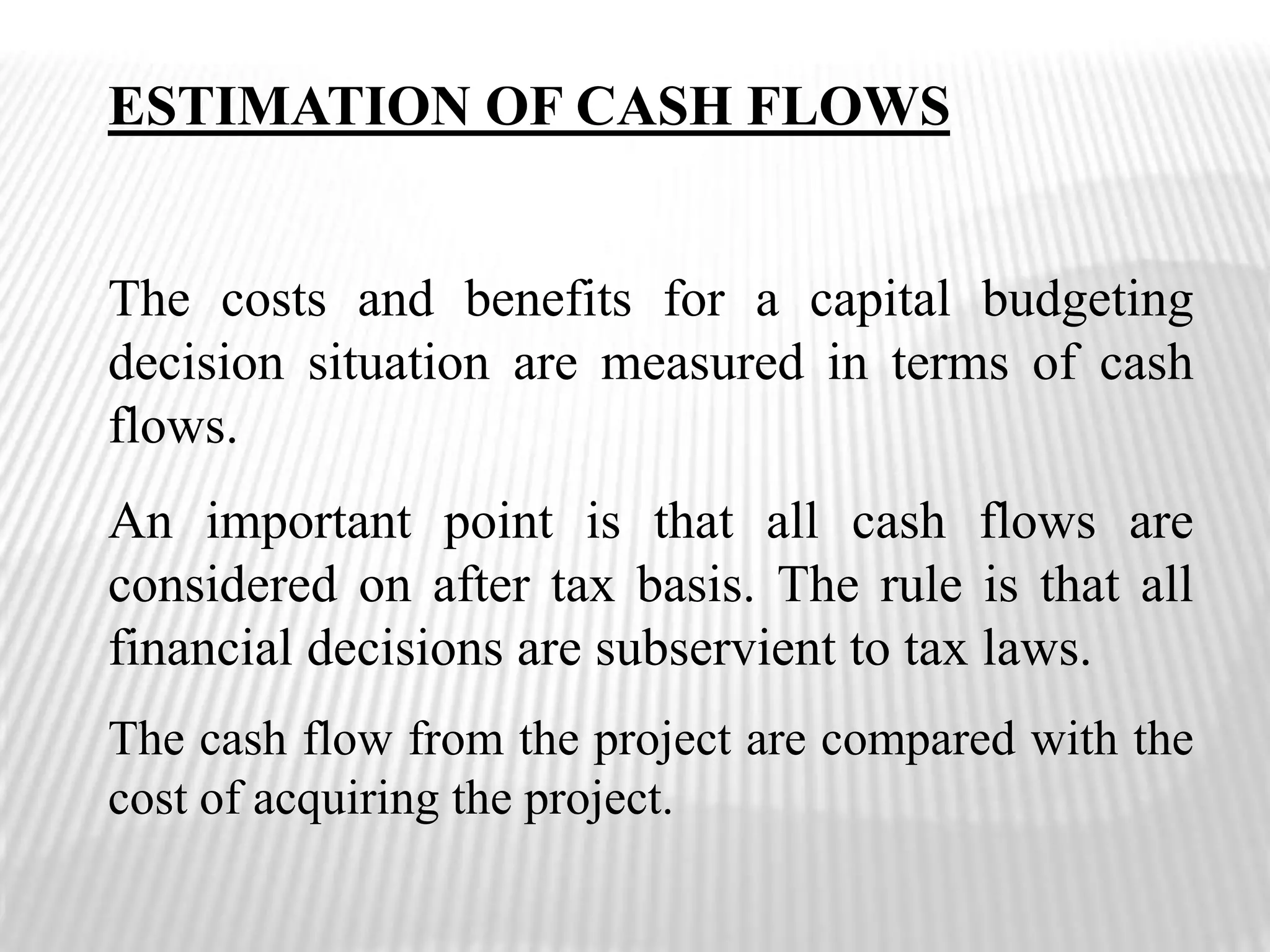 Capital Rationing Situation Select the projects which have payback periods lower than or equivalent to the stipulated payback period. Arrange these selected projects in increasing order of their respective payback periods. Select those projects from the top of the list till the capital Budget is exhausted. 