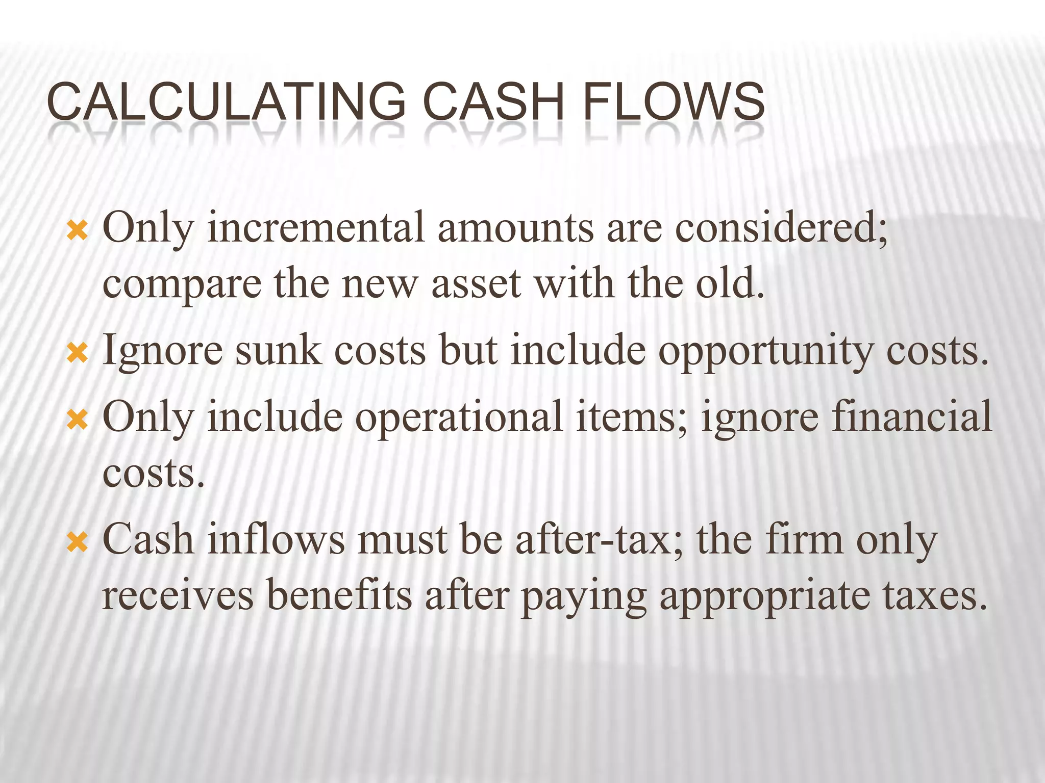  Working capital flows