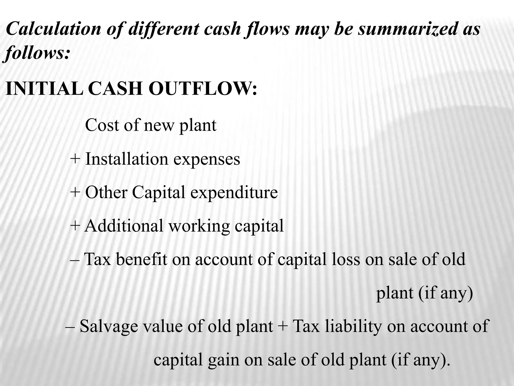  Cash Flow Components