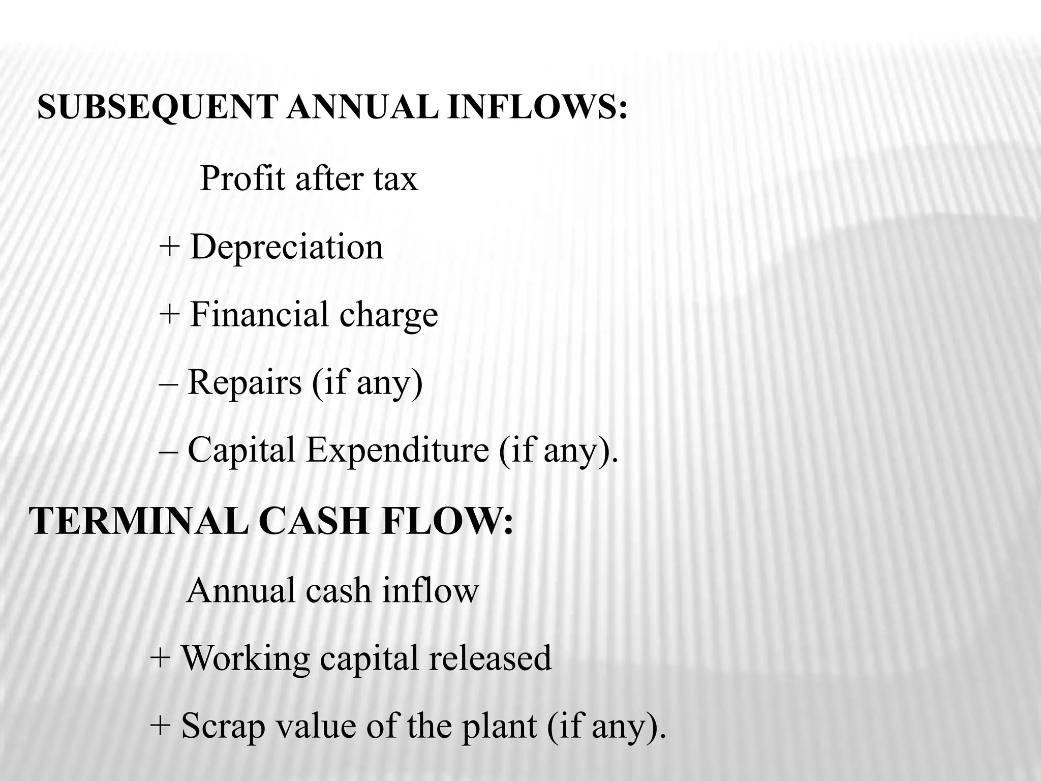  Relevant Cash Flows
