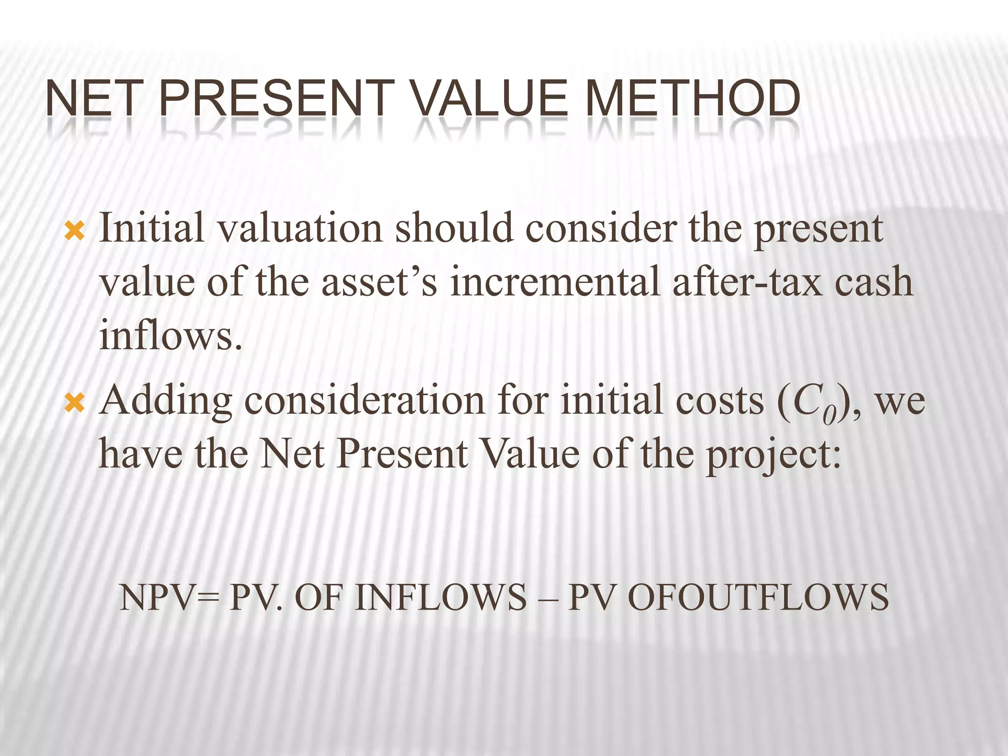 Process Used to Calculate Cash Inflows