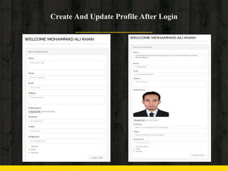 Create And Update Profile After Login
 