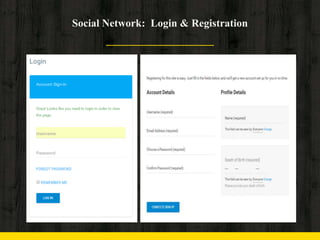 Social Network: Login & Registration
 
