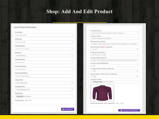 Shop: Add And Edit Product
 