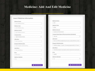 Medicine: Add And Edit Medicine
 