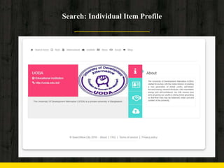 Search: Individual Item Profile
 