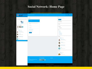Social Network: Home Page
 