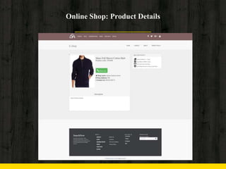 Online Shop: Product Details
 