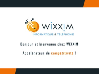Bonjour et bienvenue chez WIXXIM

 Accélérateur de compétitivité !
 