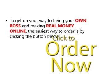 Try It Absolutely Risk Free!If you’re still not sure about whether this is for you, I’m going to shoulder all the risk to make this a no brainer for you. Take a full 30 days to examine and dissect all of the money-making information I’m going to give you. 