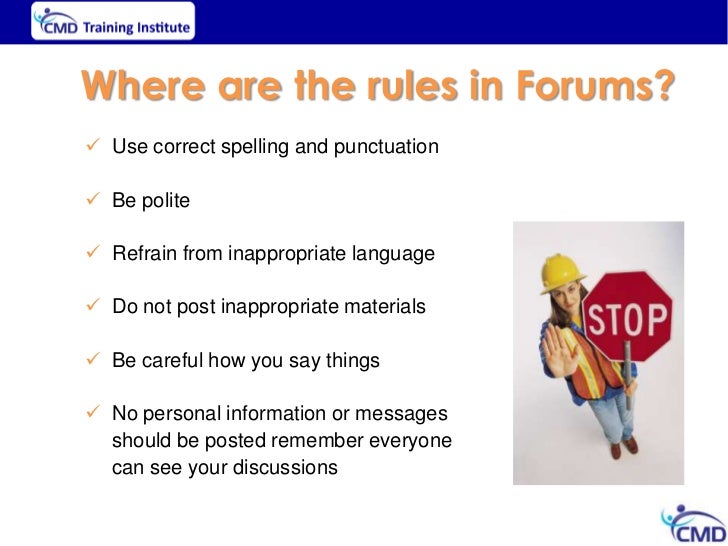 Presentation on online forums