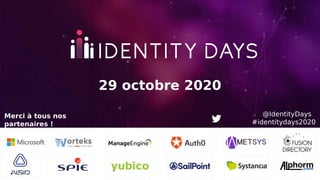 Identity Days 2020 - De la base de données RH à la carte multiservice, comment TelecomSud Paris à modernisé sa gestion des...