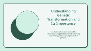 Exploring Genetic Transformation: Science, Applications, and Future ...