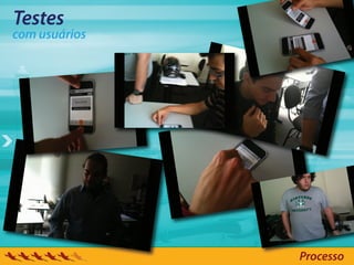 Testes
com usuários




               Processo
 
