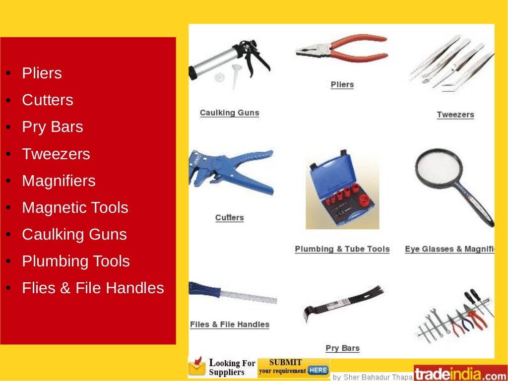 List of Hand (Manual) Tools & How to Buy Them in Bulk