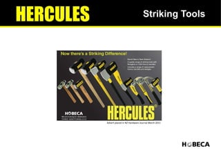 HERCULES                                  Striking Tools




           Advert placed in NZ Hardware Journal March 2011
 