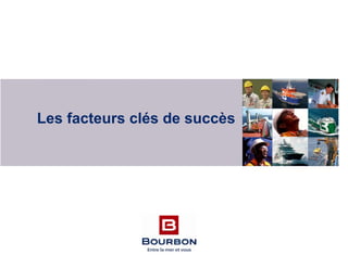 Sommaire
1. Pourquoi élargir
l’Horizon de
BOURBON à
2012
2. Les métiers de
BOURBON à
Horizon 2012
3. Facteurs clés de
succès
4. BOURBON les
objectifs 2012
5. Conclusion
54
Les facteurs clés de succès
 