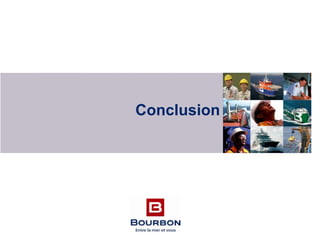 Sommaire
1. Pourquoi élargir
l’Horizon de
BOURBON à
2012
2. Les métiers de
BOURBON à
Horizon 2012
3. Facteurs clés de
succès
4. BOURBON les
objectifs 2012
5. Conclusion
85
Conclusion
 