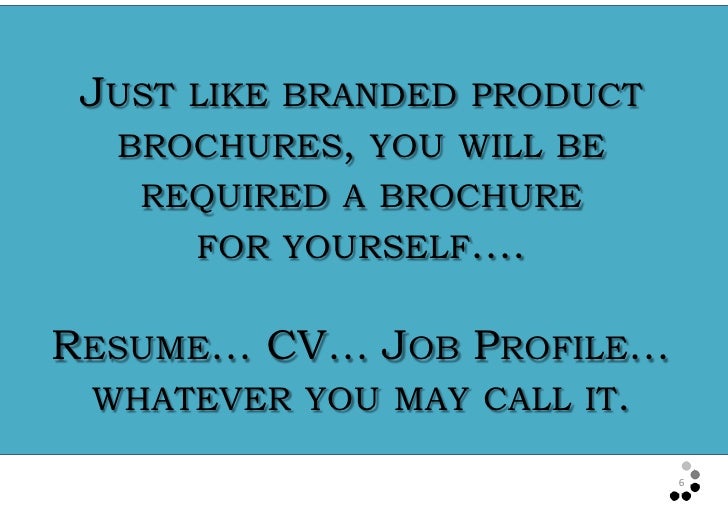 selling yourself in a resumes