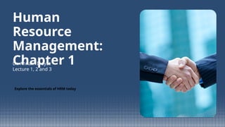 Comprehensive Overview of Human Resource Management and Strategic HRM ...