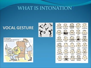 WHAT IS INTONATION?
 