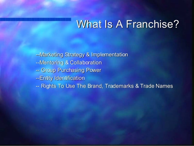 Introduction To Business / Franchise Ownership